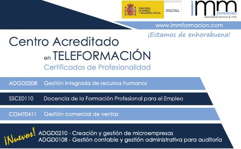 Acreditados en nuevos Certificados de Profesionalidad Online